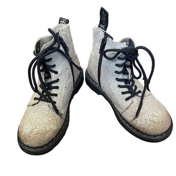 Dr. Martens 1460 Pascal J Metallic Mermaid Print Combat Boots Kids 13 - Picture 5 of 10